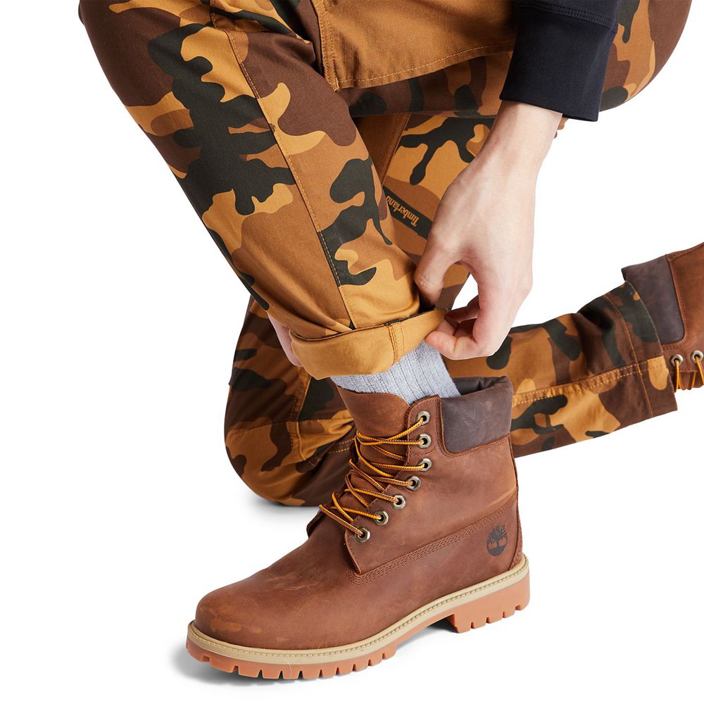 Pantaloni Timberland Barbati Maro - Lovell Lake Slim Tapered Camo Cargo - Romania - ETSIFZ674